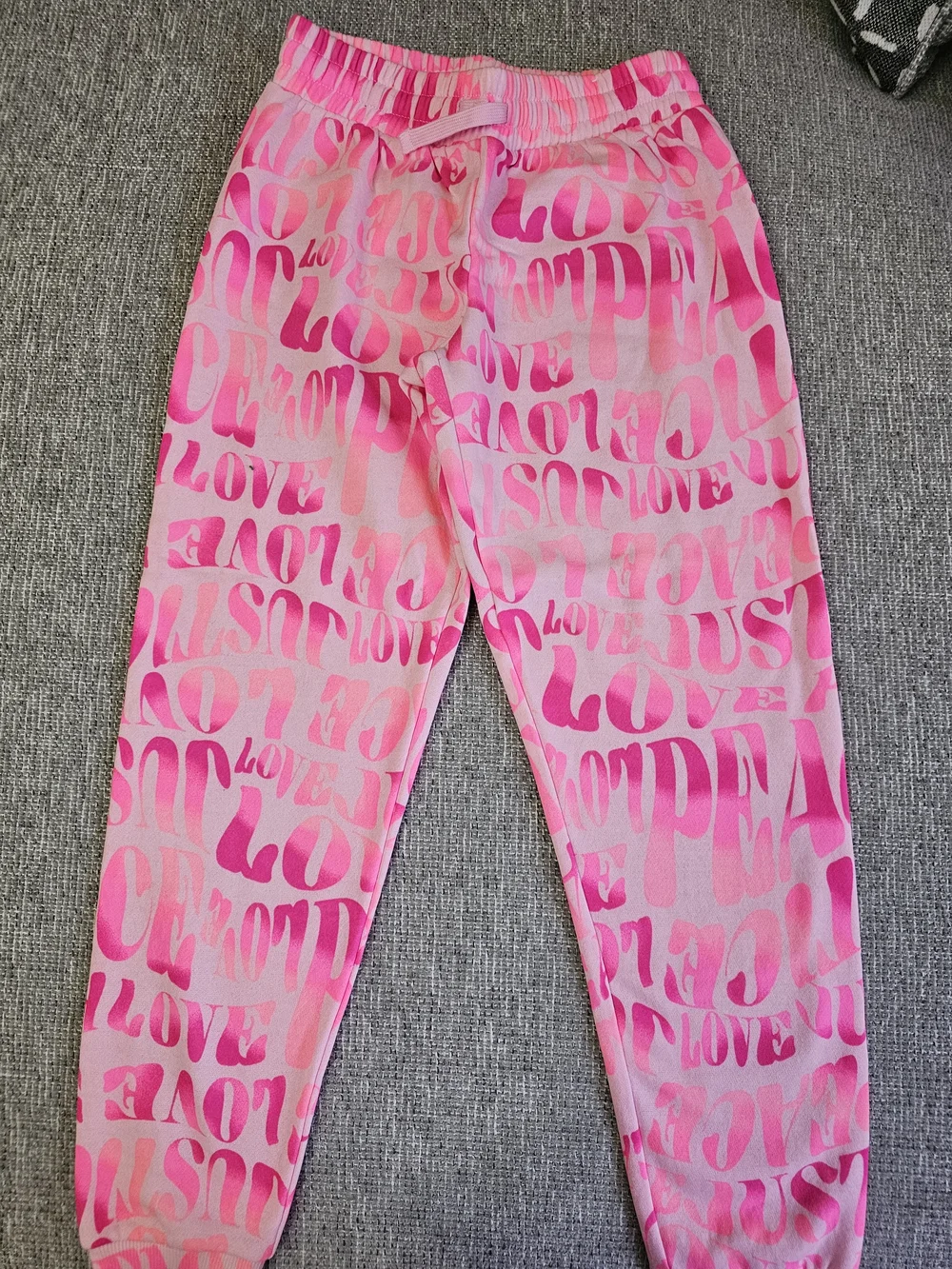 Justice Pink Ombre 'LOVE' Jogger Sweatpants